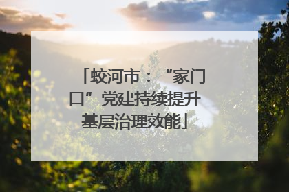 蛟河市：“家门口”党建持续提升基层治理效能