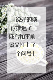 说好的换俘推迟了 俄乌和平前景又打上了一个问号