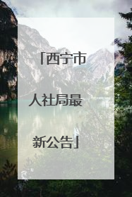 西宁市人社局最新公告