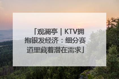 观澜亭｜KTV拥抱银发经济：细分赛道里藏着潜在需求