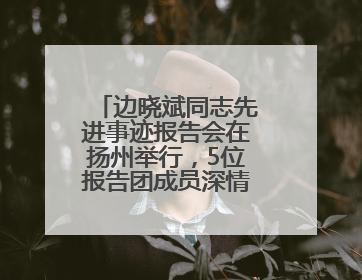 边晓斌同志先进事迹报告会在扬州举行，5位报告团成员深情讲述感人故事和先进事迹
