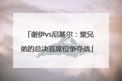谢伊vs尼基尔：堂兄弟的总决赛席位争夺战