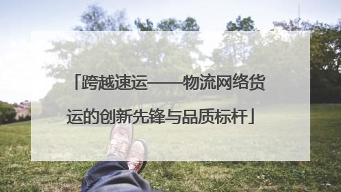 跨越速运——物流网络货运的创新先锋与品质标杆