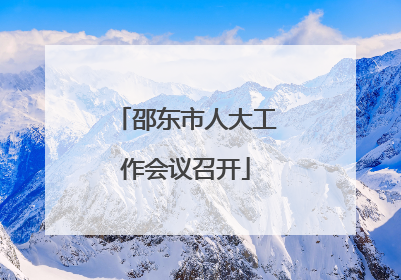 邵东市人大工作会议召开