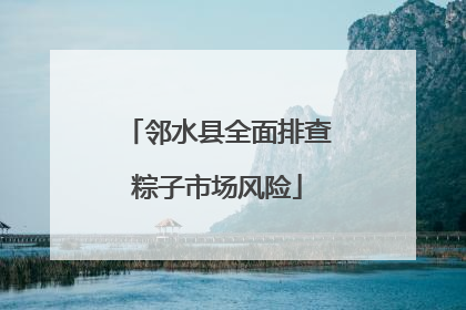 邻水县全面排查粽子市场风险