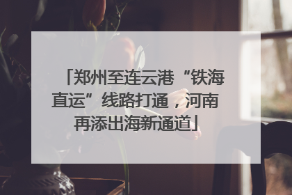郑州至连云港“铁海直运”线路打通，河南再添出海新通道