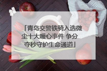 青岛交警铁骑入选微尘十大暖心事件 争分夺秒守护生命通道