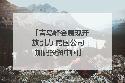 青岛峰会展现开放引力 跨国公司加码投资中国