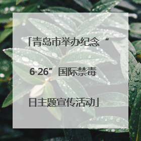 青岛市举办纪念“6·26”国际禁毒日主题宣传活动
