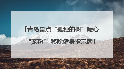青岛景点“孤独的树”暖心“宠粉” 移除健身指示牌