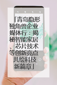青岛隐形独角兽企业媒体行：揭秘智能家居、芯片技术等创新亮点 共绘科技新篇章