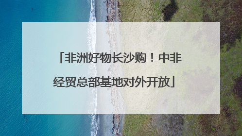 非洲好物长沙购！中非经贸总部基地对外开放
