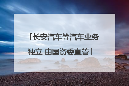 长安汽车等汽车业务独立 由国资委直管