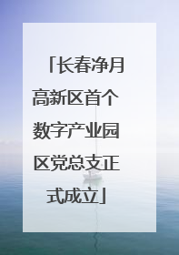 长春净月高新区首个数字产业园区党总支正式成立