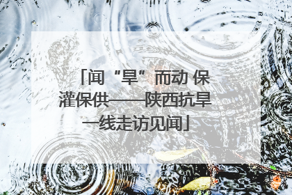 闻“旱”而动 保灌保供——陕西抗旱一线走访见闻