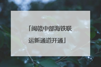 闽赣中部海铁联运新通道开通