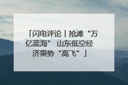 闪电评论丨抢滩“万亿蓝海” 山东低空经济乘势“高飞”