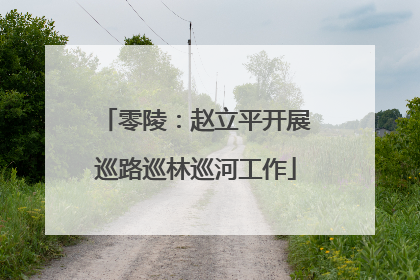 零陵：赵立平开展巡路巡林巡河工作