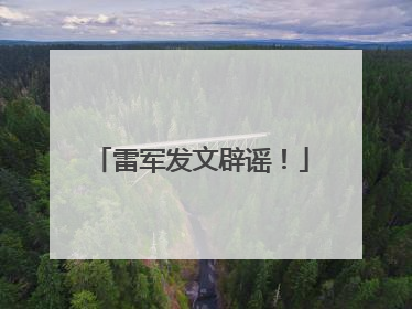雷军发文辟谣！