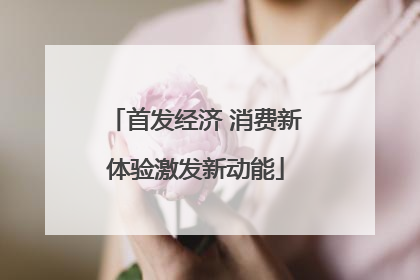 首发经济 消费新体验激发新动能
