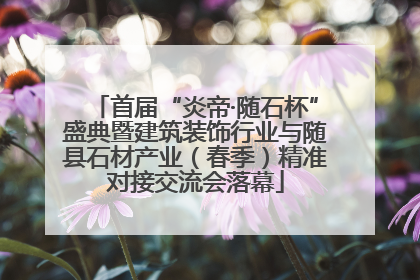 首届“炎帝·随石杯”盛典暨建筑装饰行业与随县石材产业（春季）精准对接交流会落幕