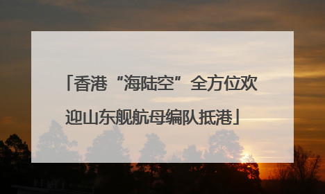 香港“海陆空”全方位欢迎山东舰航母编队抵港