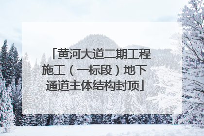 黄河大道二期工程施工（一标段）地下通道主体结构封顶
