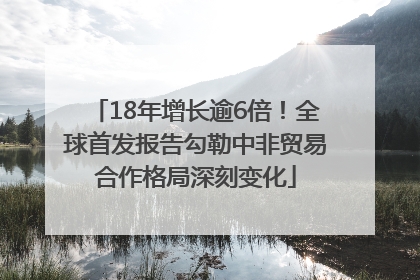 18年增长逾6倍！全球首发报告勾勒中非贸易合作格局深刻变化