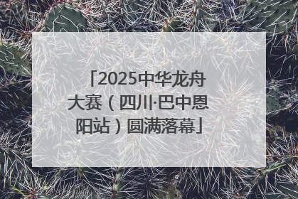2025中华龙舟大赛（四川·巴中恩阳站）圆满落幕