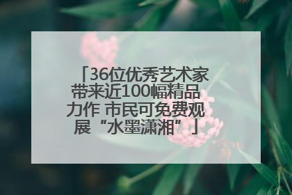 36位优秀艺术家带来近100幅精品力作 市民可免费观展“水墨潇湘”