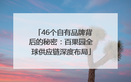 46个自有品牌背后的秘密：百果园全球供应链深度布局