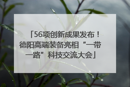56项创新成果发布！德阳高端装备亮相“一带一路”科技交流大会