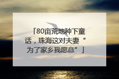 80亩荒地种下童话，珠海这对夫妻“为了家乡我愿意”